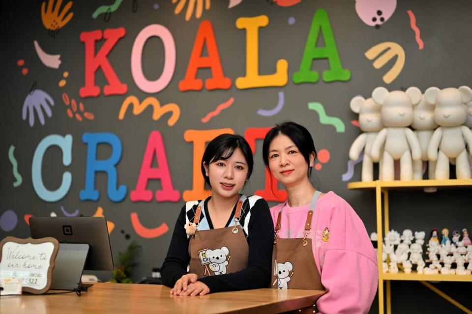 Koala Craft owner Amy Fang (left) said she wants to bring some fun to North Carolina with her Koala Crafts store, located on West Rosemary Street in Chapel Hill. Her mother Jing Jing Wang (right) helps out with painting, design and other work.