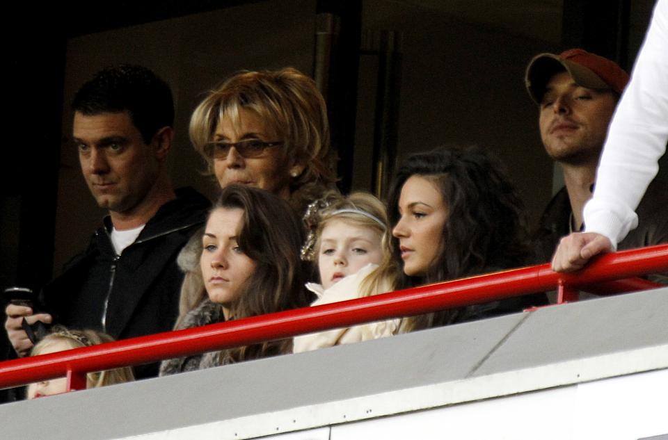 Coronation Street stars Brooke Vincent, Sue Johnston and Michelle Keegan in the stands