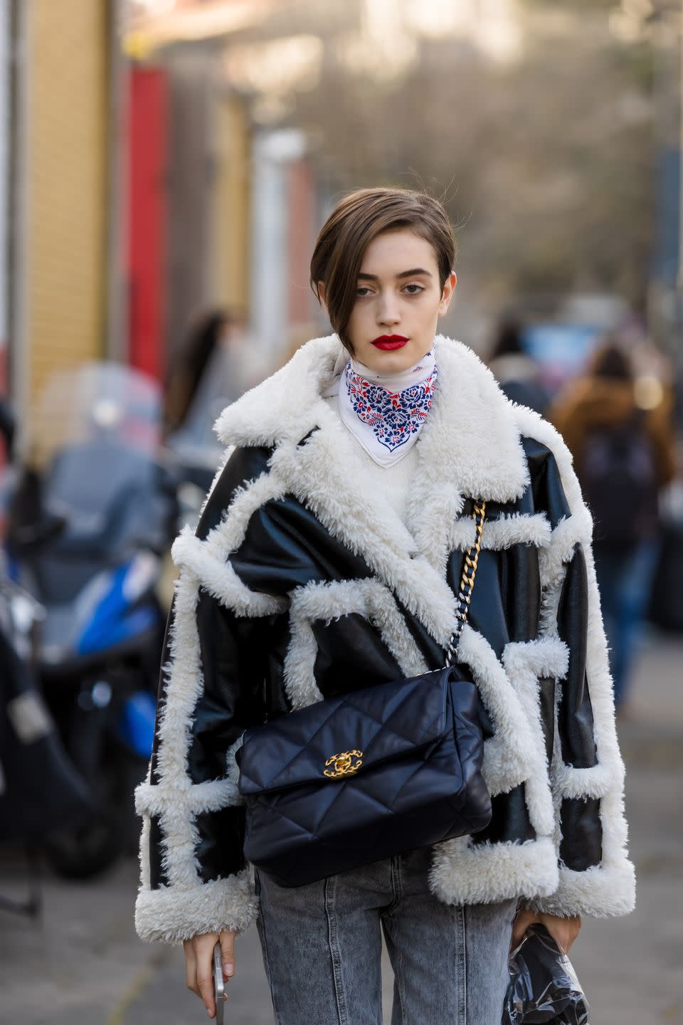 <p>This shearling-and-Chanel combo is a winner.</p>