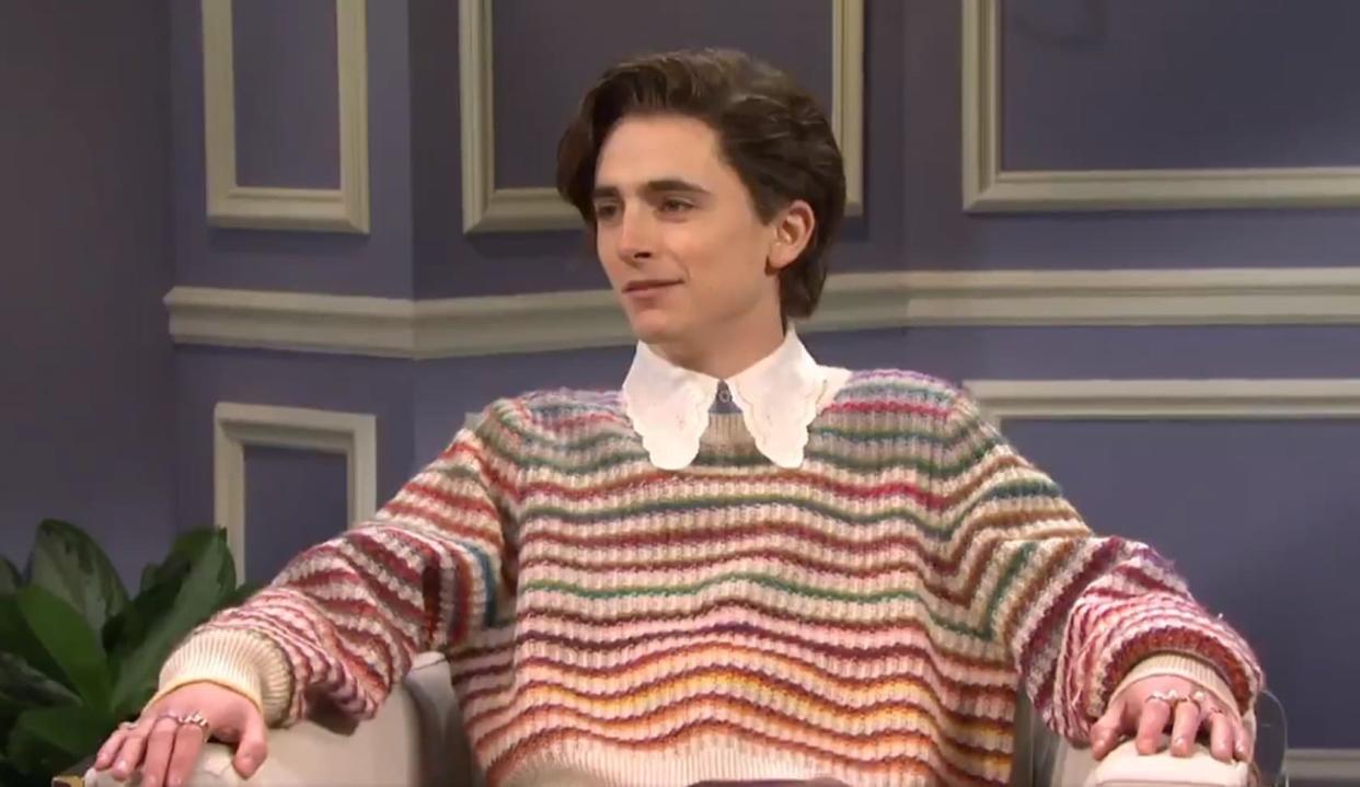 Timothée Chalamet en Harry Styles dans 