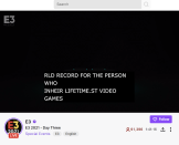 <p>A screenshot showing the E3 livestream with garbled up closed captioning at the bottom of the screen on Twitch.</p> 