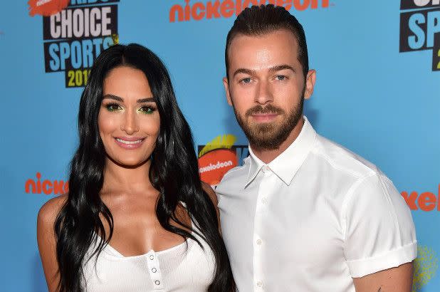 Nikki Bella and Artem Chigvintsev Hike While Filming 'Total Bellas