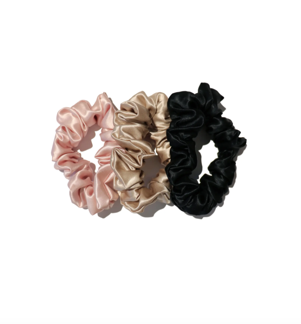 3) Pure Silk 3-Pack Hair Ties