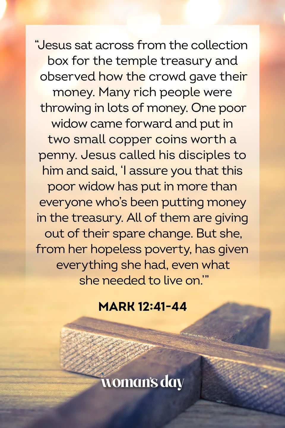 bible verses about money mark 12 41 44