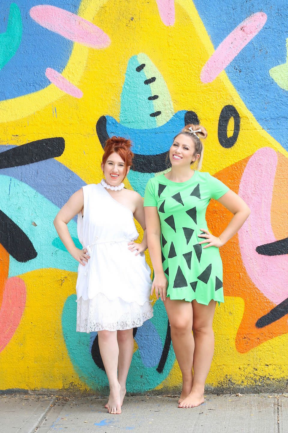 Wilma and Pebbles Flintstone Halloween Costumes