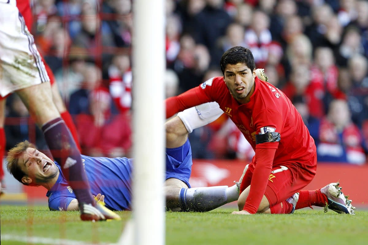 Luis Suarez and Branislav Ivanovic clashed 10 years ago (Peter Byrne/PA) (PA Archive)