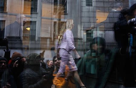 Stormy Daniels enters federal court in the Manhattan borough of New York City, New York, U.S., April 16, 2018. REUTERS/Lucas Jackson