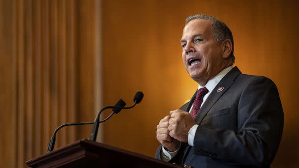 PHOTO: Rep. David Cicilline, a Democrat from Rhode Island, speaks during a bill enrollment ceremony for H.R. 8408, the Respect for Marriage Act, at the Capitol, Dec. 8, 2022. (Bloomberg via Getty Images)