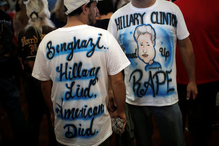 Supporters of Republican U.S. presidential nominee Donald Trump attend a campaign rally in Ocala, Florida, U.S., October 12, 2016. REUTERS/Mike Segar