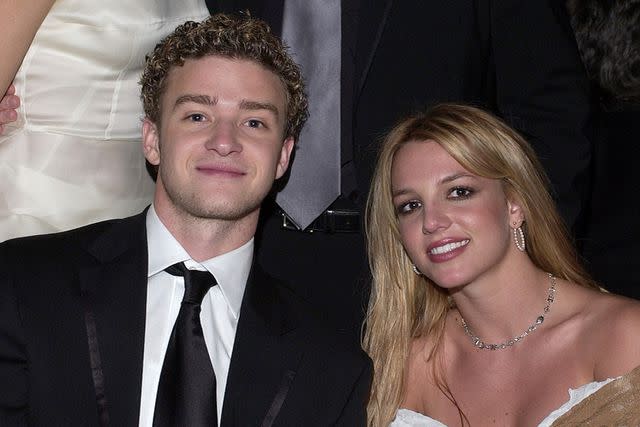 <p>L. Cohen/WireImage</p> Justin Timberlake and Britney Spears during The 44th Annual GRAMMY Awards - Clive Davis Pre-GRAMMY Party at Beverly Hills Hotel in Beverly Hills, California, United States.