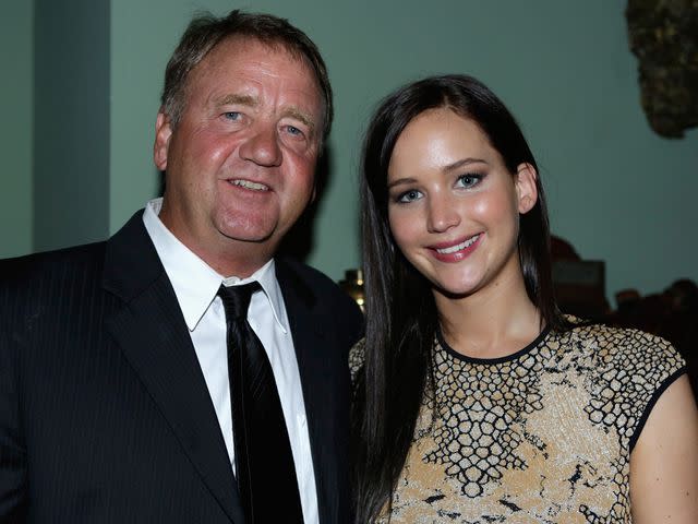 <p>Jeff Vespa/Getty</p> Jennifer Lawrence and her dad, Gary Lawrence, attend The Weinstein Company film premiere party for 'Silver Linings Playbook' in September 2012.