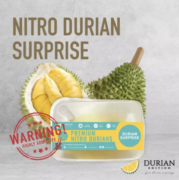 PHOTO: Lazada. Premium Nitro Durian Suprise (450g)