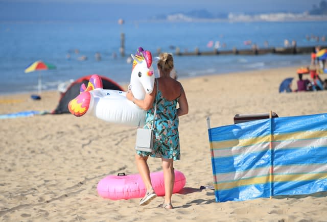 Woman on Bournemouth beach