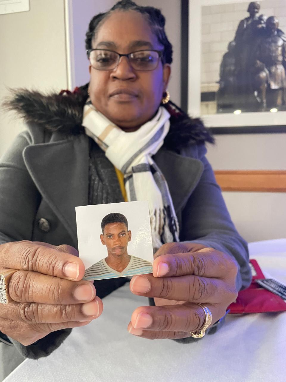 Marsha Thompson, mother of Hakeem Thompson, the Norwich resident severely injured in an October crash in Plainfield allegedly involving state police.