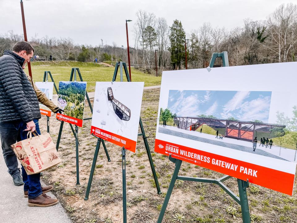 Renderings of the pavilion at Baker Creek Preserve, South Knoxville, Dec. 19, 2022.