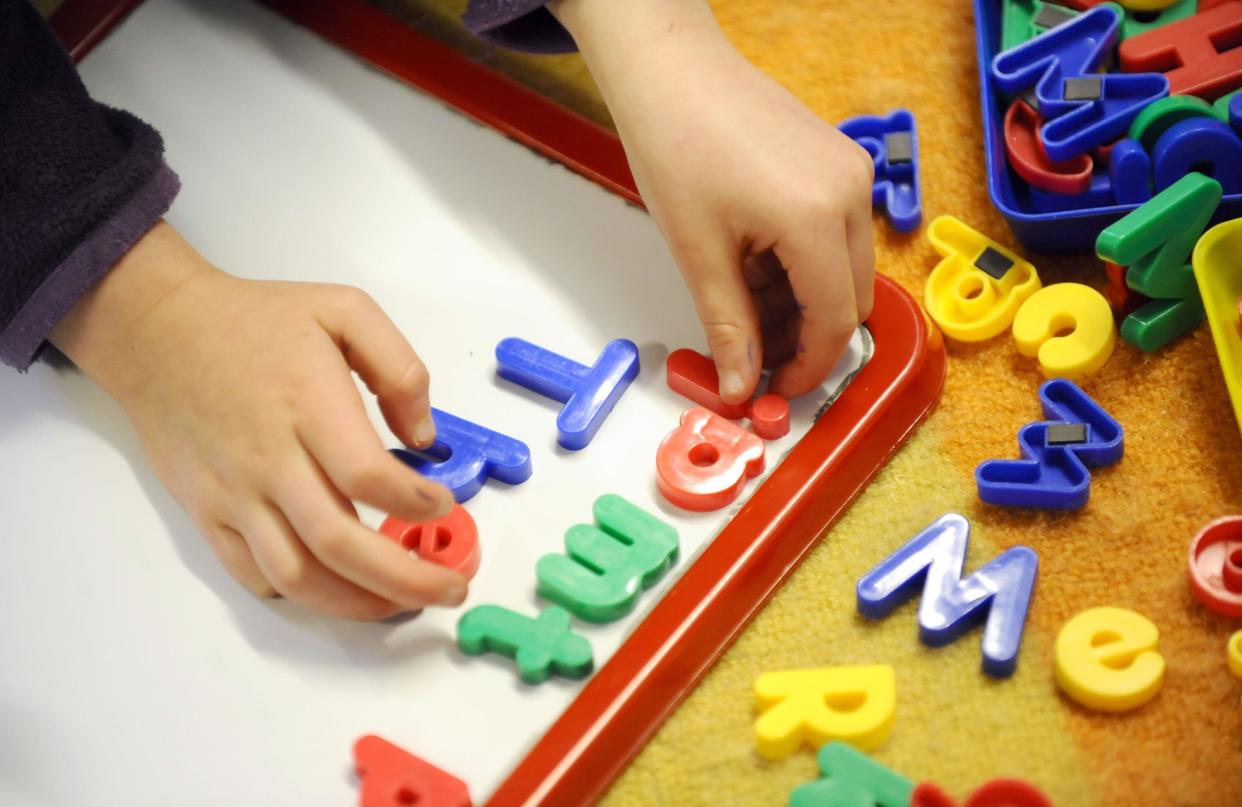 File photo dated 08/02/12 of a child playing. More than 8,000 nursery and childcare staff have been absent as a result of mental health issues over the past five years, figures from the Scottish Conservatives claim. Freedom of information requests submitted to all of Scotland's 32 local authorities showed that absences caused by stress among early years staff has increased by 53% in the last five years. Issue date: Tuesday May 30, 2023.