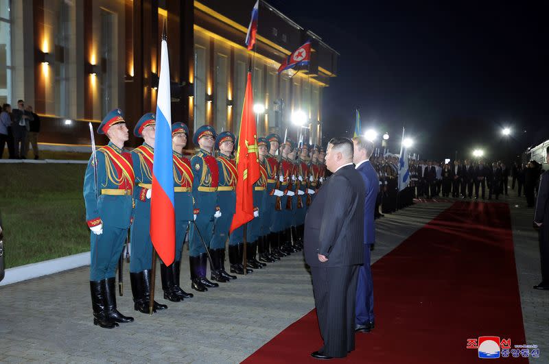 North Korean leader Kim Jong Un arrives in Khasan