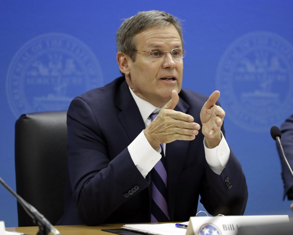 TTennessee Gov. Bill Lee asks a question during a hearing in Nashville, Tenn., in January 2019. (Photo: Mark Humphrey/AP)