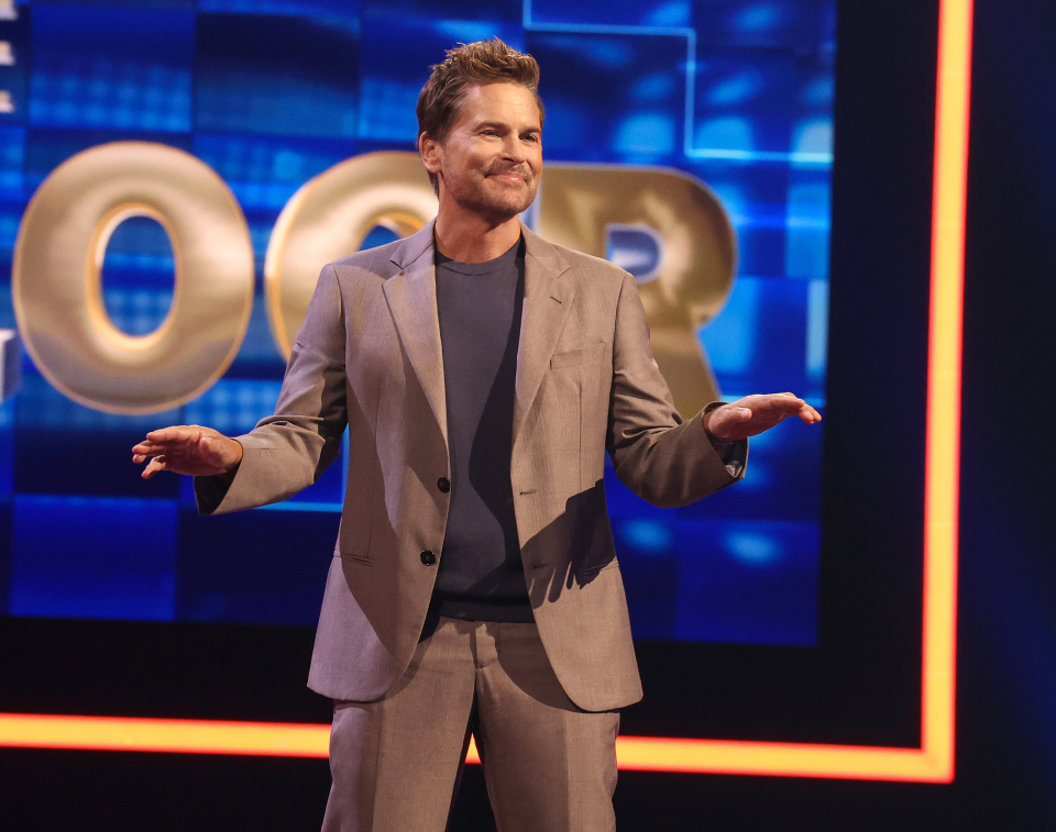 Rob Lowe brings the best, and busiest, hair in Hollywood to hosting Fox's "The Floor" game show premiering Jan. 2.