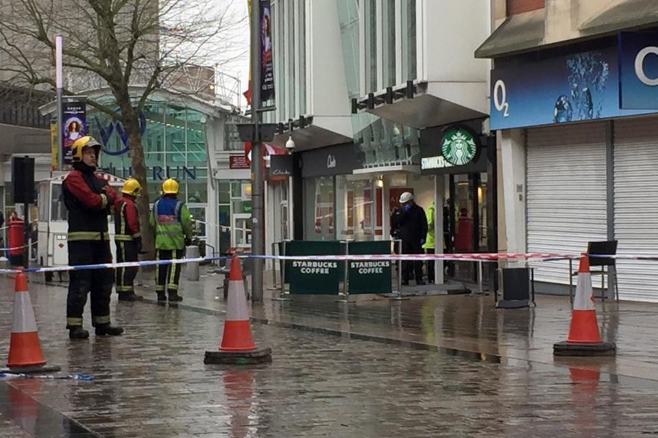 Police cordoned off part of Wolverhampton city centre. (Matthew Cooper/PA)