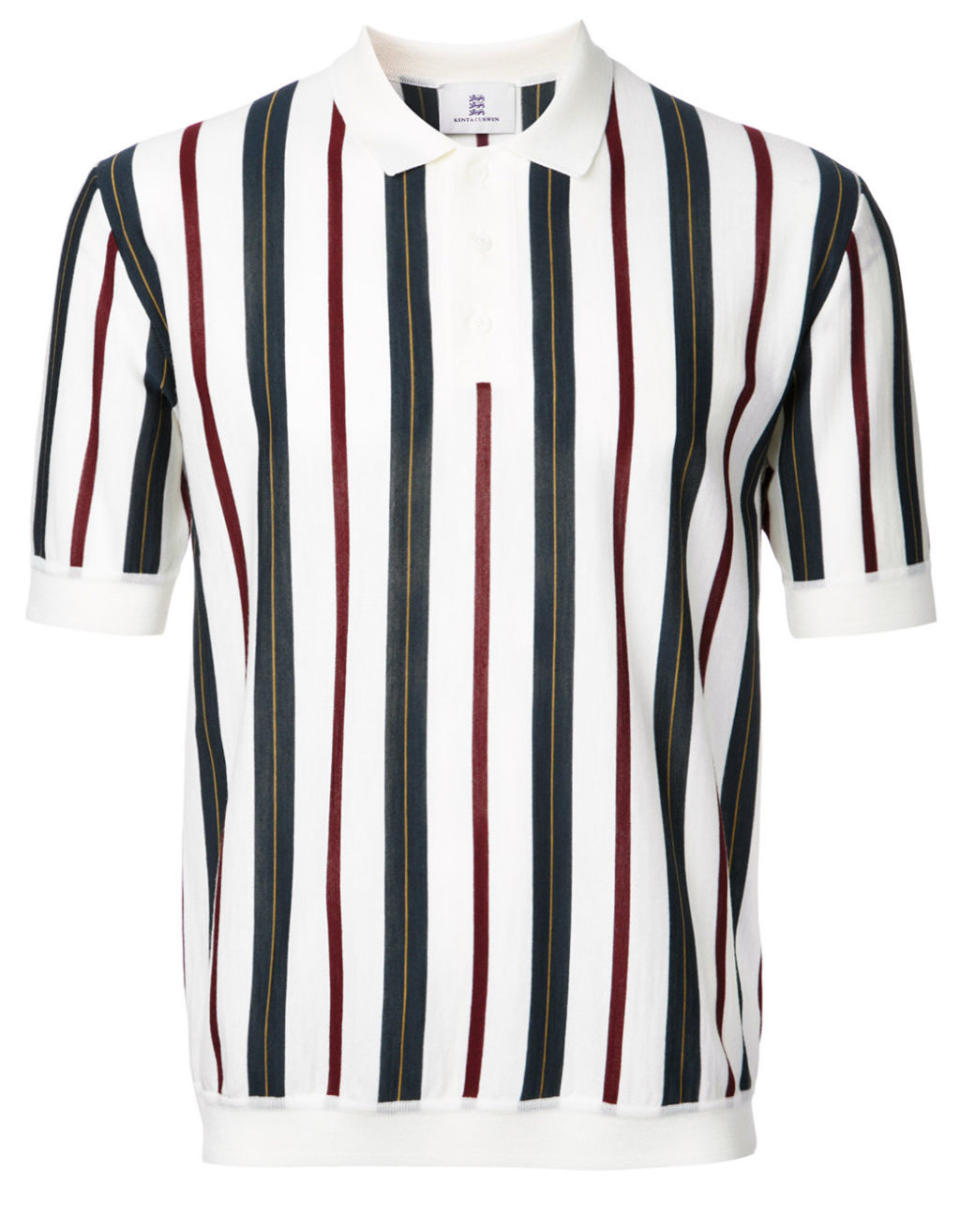 <p><strong>Striped Polo Shirt</strong></p><p>This jewel-tone striped shirt looks unexpected (in a good way) for summer, and will also mesh easily with your fall wardrobe. </p><p><em>$299, <a rel="nofollow noopener" href="https://www.farfetch.com/ca/shopping/men/kent-curwen-striped-polo-shirt-item-11898944.aspx?storeid=10373&from=listing&tglmdl=1&rnkdmnly=1&ffref=lp_pic_42_1_ " target="_blank" data-ylk="slk:farfetch.com;elm:context_link;itc:0;sec:content-canvas" class="link ">farfetch.com</a></em> </p>