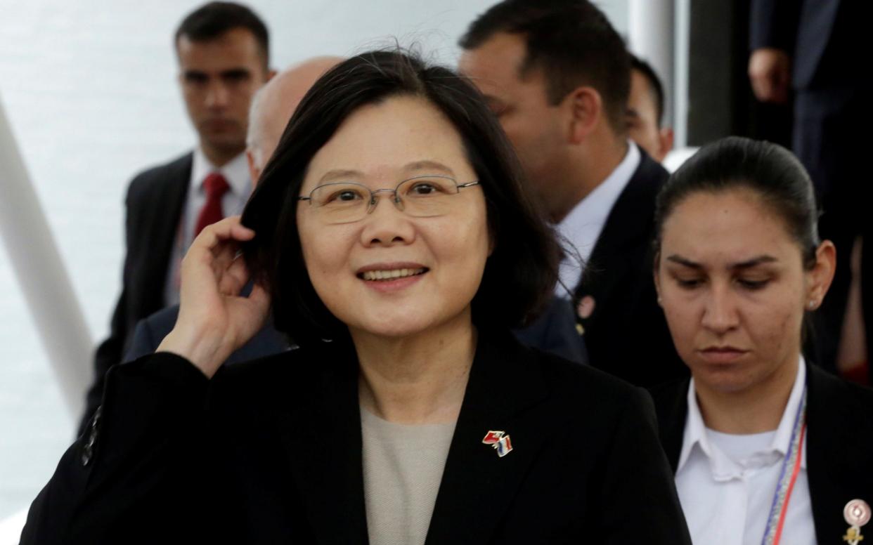 President Tsai Ing-wen stopped off briefly in the US en route to an official tour of Paraguay and Belize - REUTERS