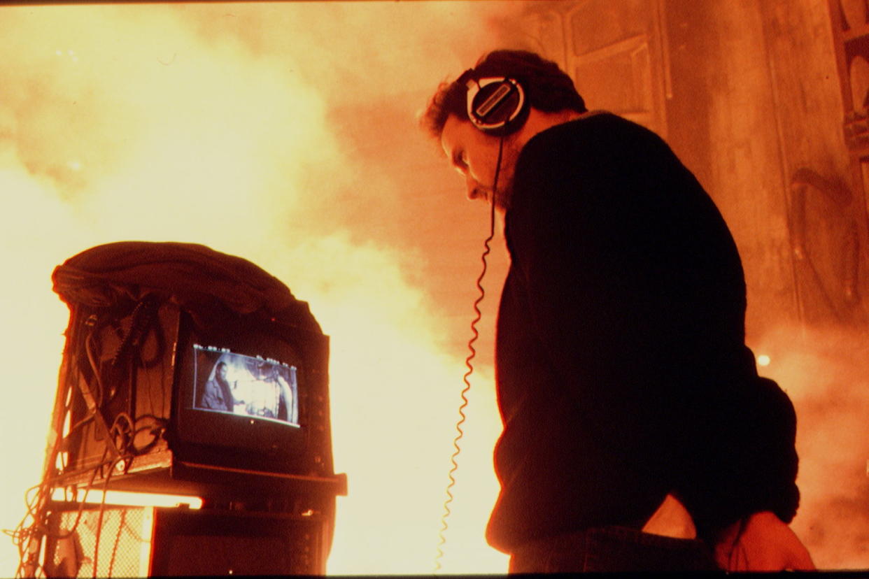 On the set of Alien 3, directed by David Fincher. (Photo by Rolf Konow/Sygma/Corbis via Getty Images)