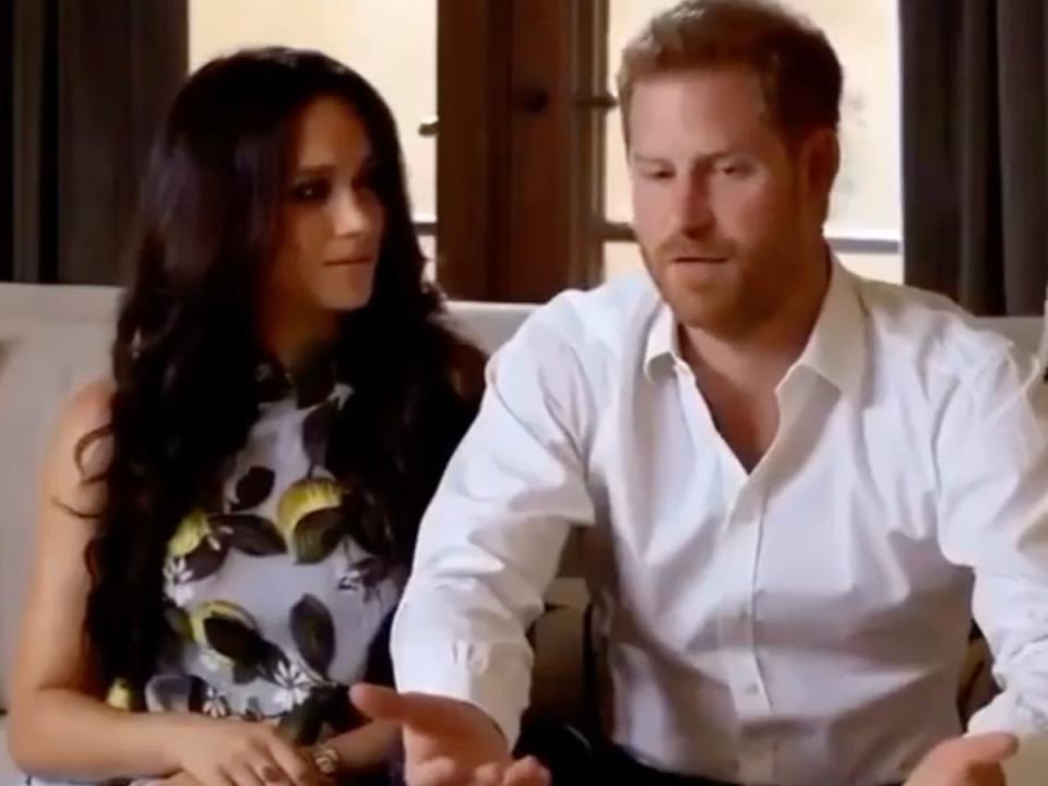 The couple appeared at an online event for Spotify to plug their Archewell Audio podcast (Instagram/_duchess_of_sussex)