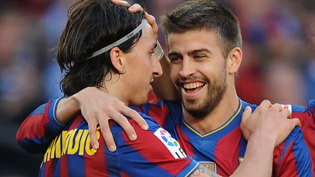 Ibra and Pique in 2010. Image: Getty