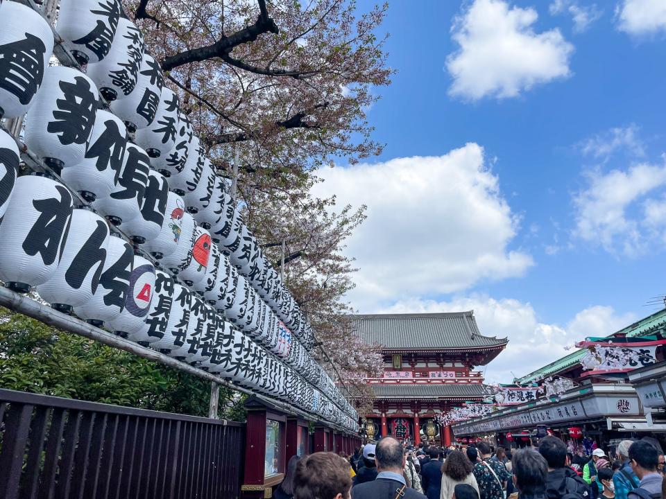 The Sensō-ji temple in Tokyo.