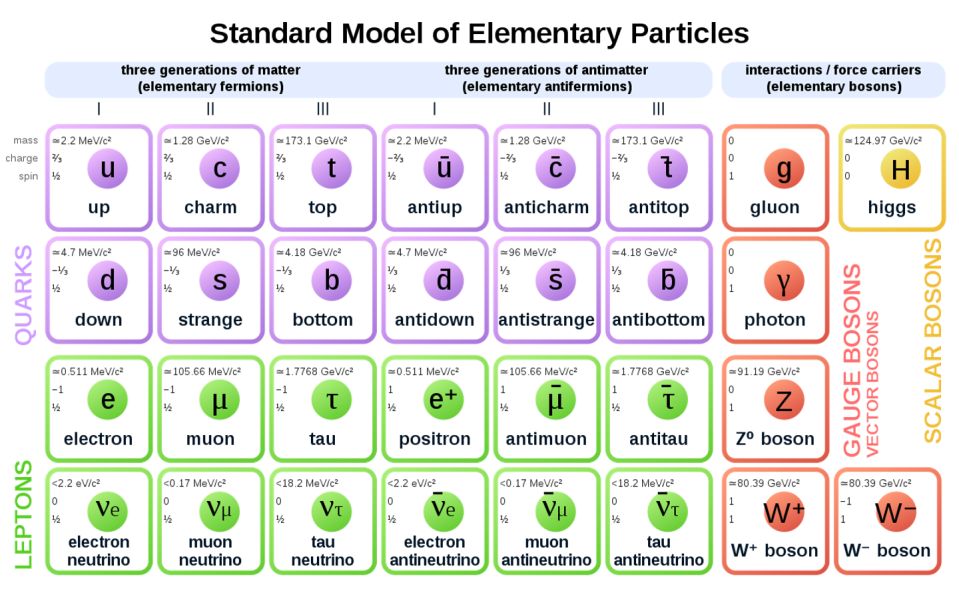 All of the particles and forces of the Standard Model of physics.