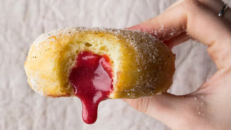 Strawberry Jelly Doughnuts