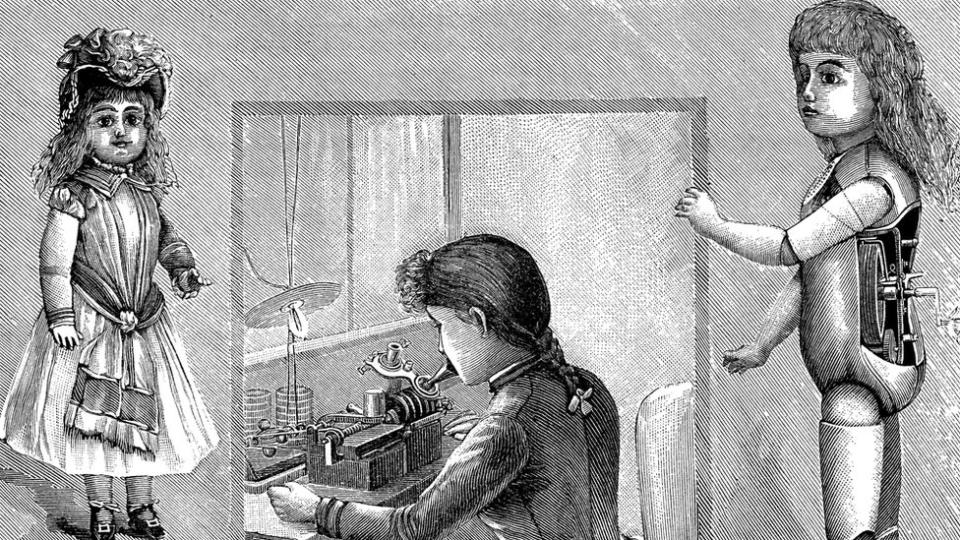 Imagen de la radio muñeca que inventó Beulah Louise Henry
