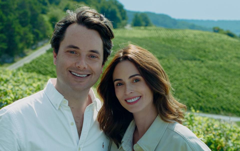 Rodolphe Frerejean-Taittinger, chief executive of French Bloom, and his wife Maggie