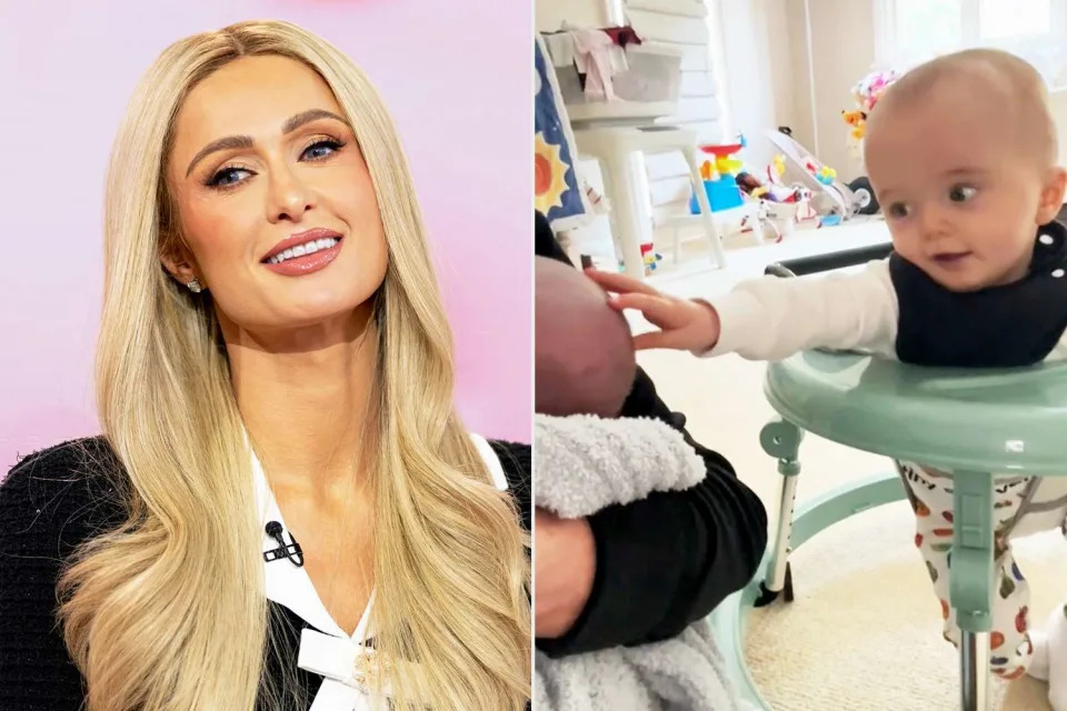 <p>athan Congleton/NBC/Getty; Paris Hilton/TikTok</p> Paris Hilton (L), Phoenix and London (R)