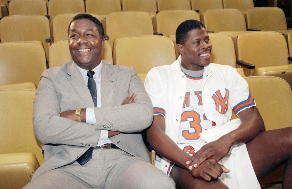 John Thompson and Patrick Ewing in New York in 1985. (AP)