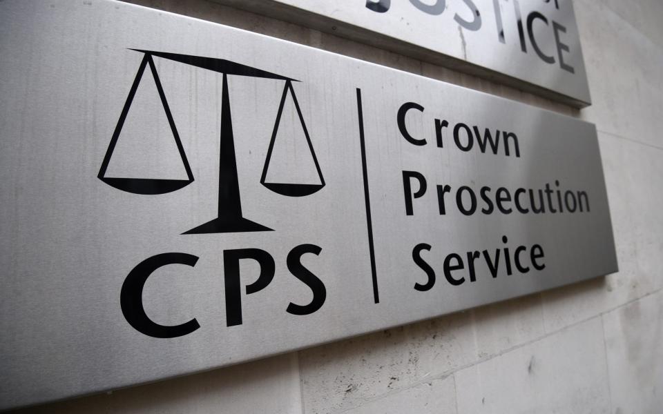  A view of signage for the Crown Prosecution Service in Westminster - PA