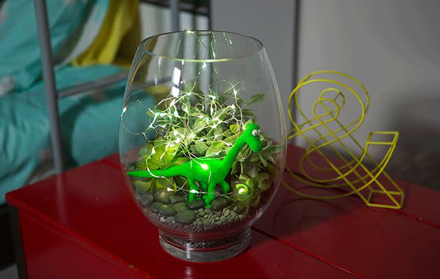 Make this cute dinosaur night light for the kids