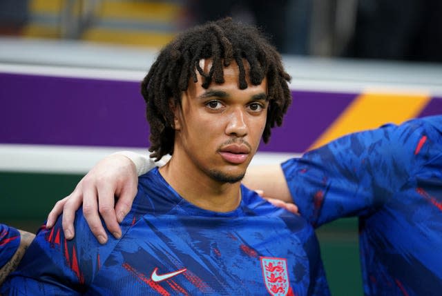 Trent Alexander-Arnold before England's FIFA World Cup Group B match against the USA