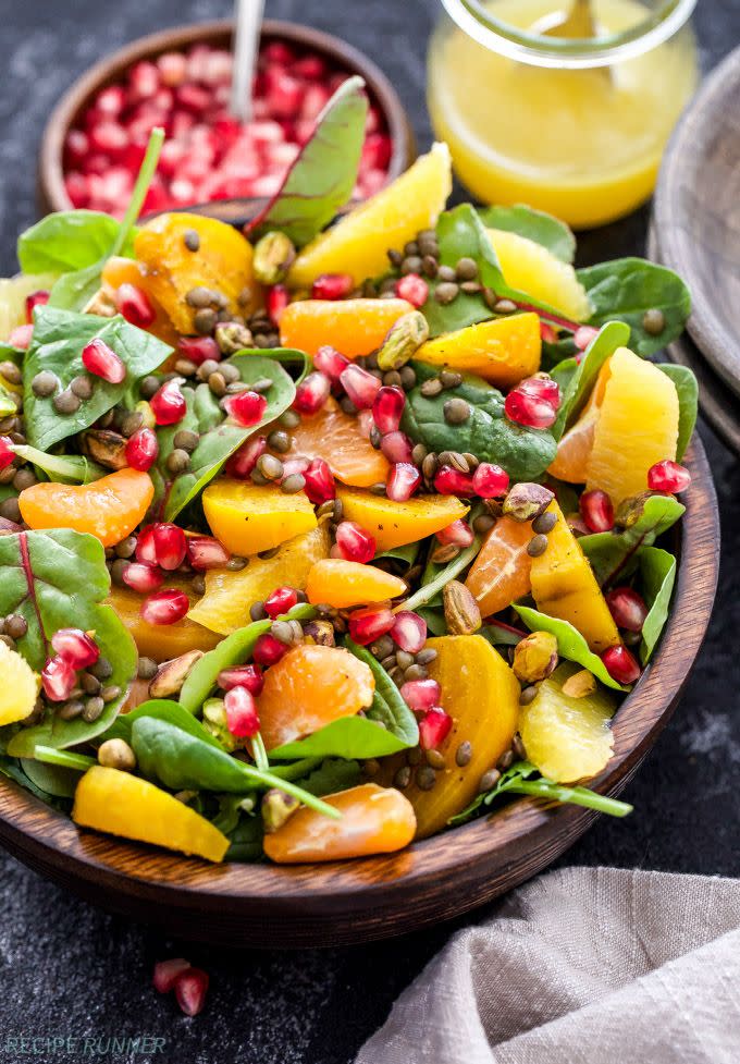 Roasted Golden Beet, Citrus, and Lentil Salad