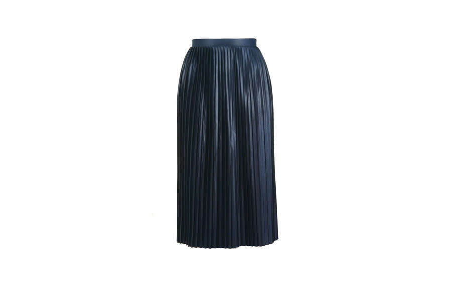 <p>Metallic accordion pleats are the most fun to wear, and they really dont wrinkle, which earns them some Emoji praise hands for packing. Pair this shiny, navy stunner with a light-wash denim button-up shirt and a printed scarf.</p><p><strong>To buy:</strong> $60; <a rel="nofollow noopener" href="http://click.linksynergy.com/fs-bin/click?id=93xLBvPhAeE&subid=0&offerid=435415.1&type=10&tmpid=8373&RD_PARM1=http%3A%2F%2Fus.topshop.com%2Fen%2Ftsus%2Fproduct%2Fclothing-70483%2Fskirts-70504%2Fjersey-pleat-midi-5753310&u1=TLFASappL1LongSkirtsRS1Sep16" target="_blank" data-ylk="slk:topshop.com;elm:context_link;itc:0;sec:content-canvas" class="link ">topshop.com</a></p>