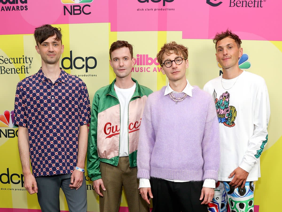 Glass Animals backstage at the 2021 Billboard Music Awards (Getty Images for dcp)