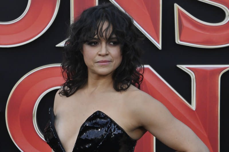 Michelle Rodriguez attends the Los Angeles premiere of "Dungeons & Dragons: Honor Among Thieves" in March. File Photo by Jim Ruymen/UPI
