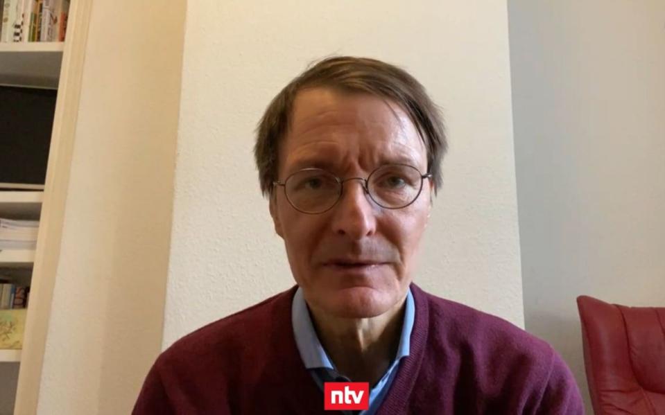 "Wir impfen gegen die Zeit", erklärte Karl Lauterbach in einem Gespräch mit ntv. (Bild: n-tv)