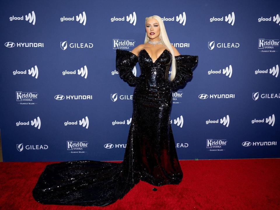 Christina Aguilera at the 2023 GLAAD Media Awards.