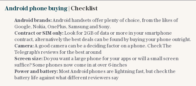 Android phone buying | Checklist