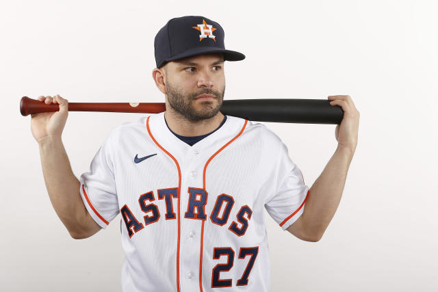 Mike Moustakas poses during Cincinnati Reds Photo Day on February 19