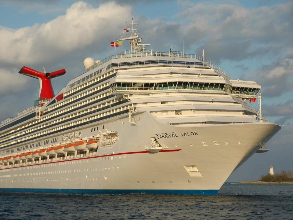 The Carnival Valor cruise ship.