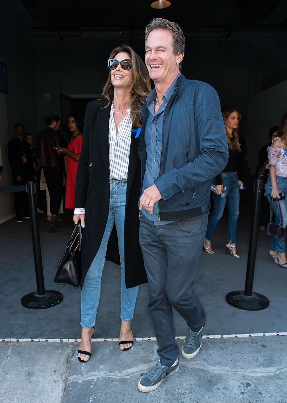 Cindy Crawford and Rande Gerber at the Brock Collection fashion show