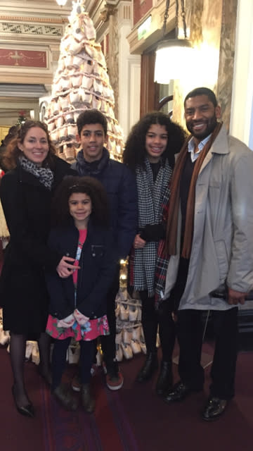 Private investor Carl Thomas, pictured with his family